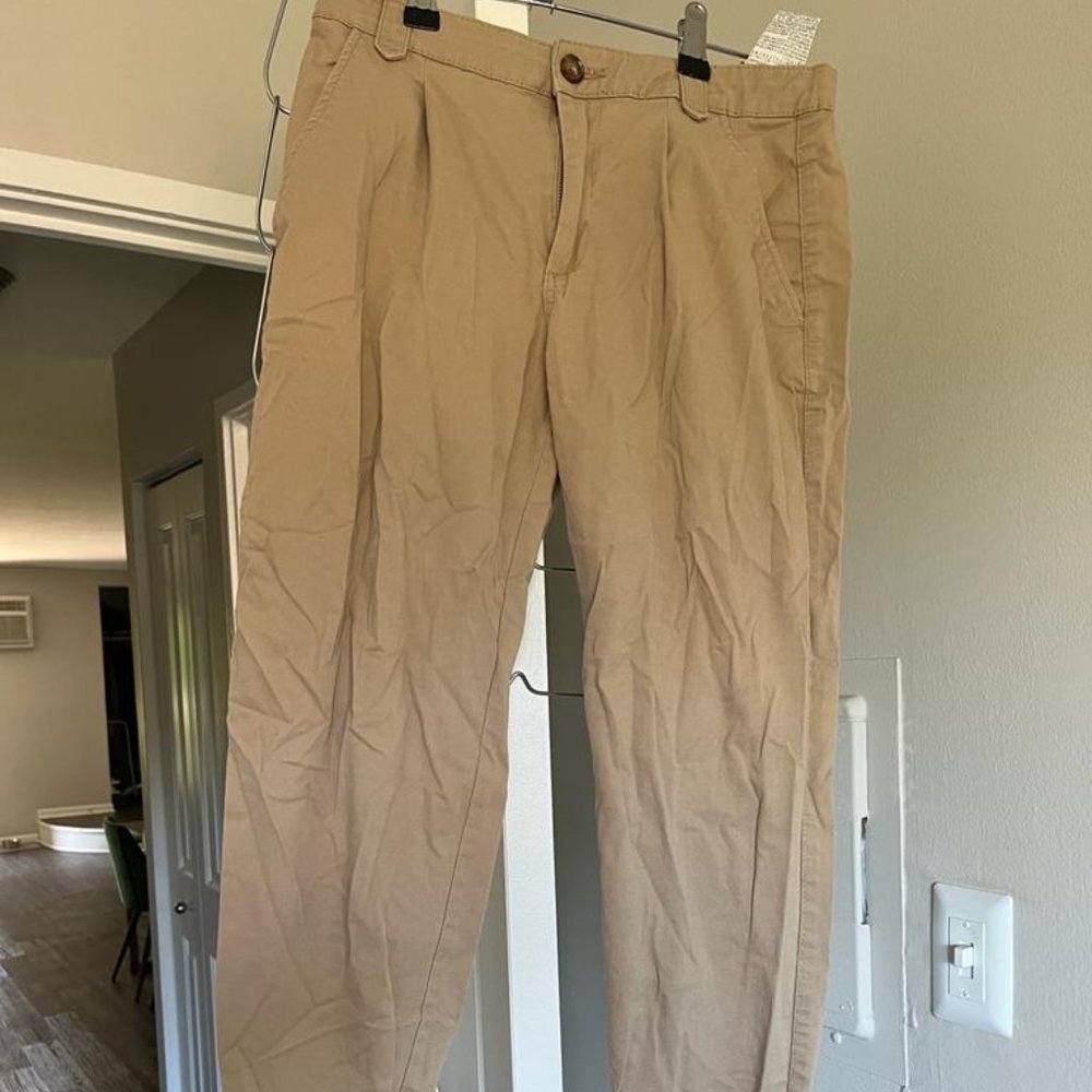 Beige Denim Women Trousers